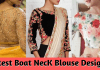 Latest-Stylish t-Boat-Neck-Blouse-Designs